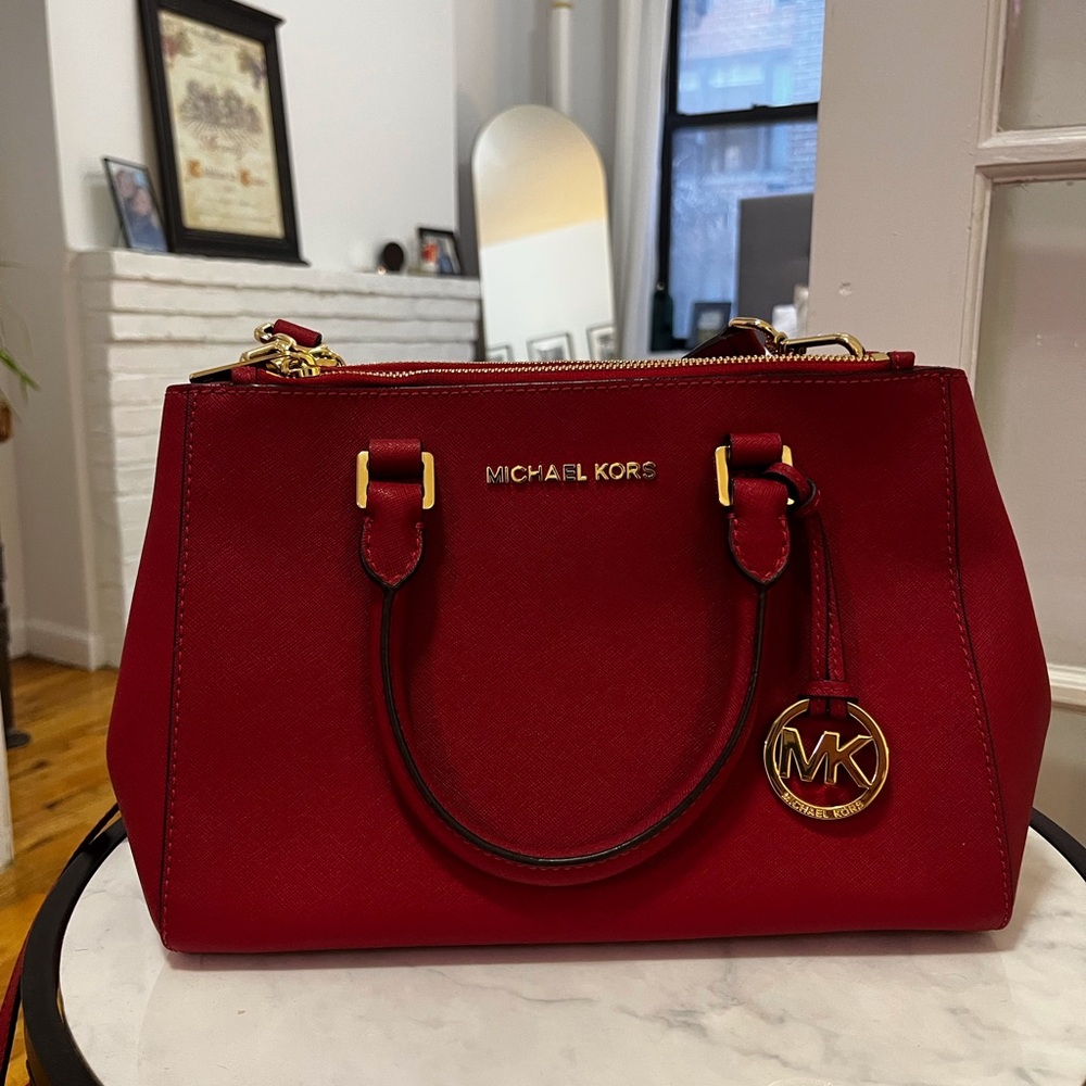 Authentic Michael Kors Red Handbag